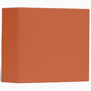 Terracotta Orange Solid Colour Warm & Earthy Desig Binder