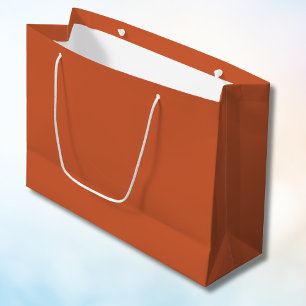 Terracotta Orange Solid Colour Warm & Earthy Desig Large Gift Bag