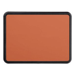 Terracotta Orange Solid Colour Warm & Earthy Desig Trailer Hitch Cover