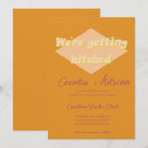 Terracotta Orange Wedding Invitation