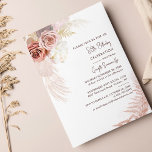 Terracotta Pampas Grass 80th Birthday Party Invitation<br><div class="desc">Pampas Grass Terracotta 80th Birthday Invitation you can easily customize by clicking the "Personalize" button. Perfect for other special milestone events coming up.</div>