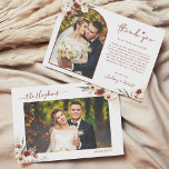 Terracotta Pampas Grass Floral Arch Wedding Photo Thank You Card<br><div class="desc">Pampas Grass Arch Floral Boho Terracotta Wedding Photo Thank You Card. For further customization,  please click the "customize further" link and use our design tool to modify this template.</div>