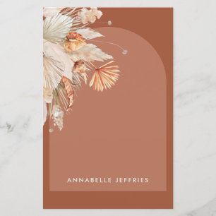 Terracotta pampas grass modern bridal shower 