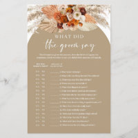 Terracotta pampas grass What did the groom say