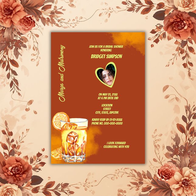 terracotta photo bridal shower margs & matrimony  invitation (Creator Uploaded)