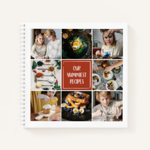 Terracotta Photo Collage 8 Pics Family Recipes Notebook
