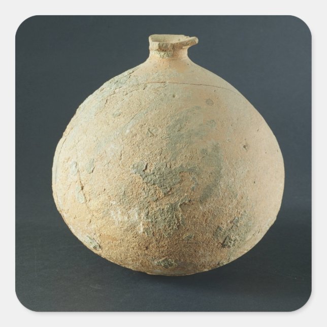 Terracotta pot, Kalibangan, 2300-1750 BC Square Sticker (Front)