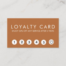 Terracotta Professional Minimalist Loyalty Cards