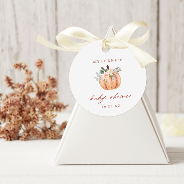 Terracotta Pumpkin Baby Shower Favour Tags (Creator Uploaded)
