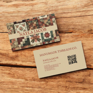 Terracotta Quilt Patchwork Handmade Clothing Business Card