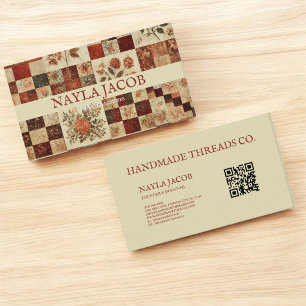 Terracotta Quilt Patchwork Handmade Clothing Business Card