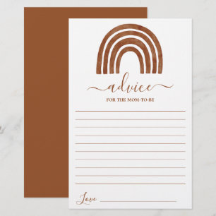 Terracotta Rainbow Advice for the Mom To Be card
