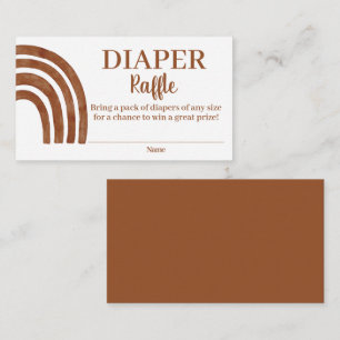 Terracotta Rainbow Diaper Raffle Enclosure Card