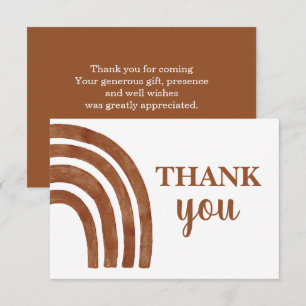 Terracotta Rainbow thank you Note Card