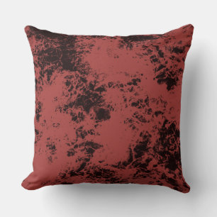 Terracotta red marble texture  Throw Pillow