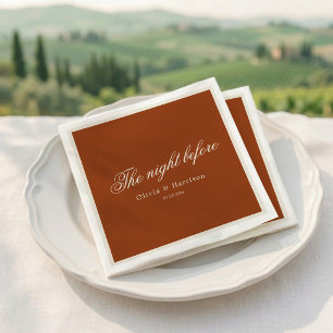 Terracotta Rehearsal Dinner Wedding Napkin