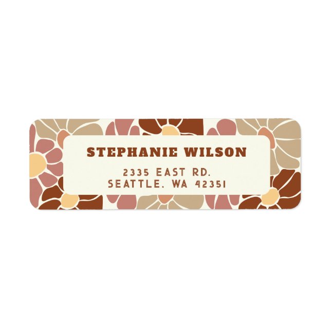 Terracotta Retro Super Boho Chic Floral Mariage (Devant)