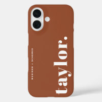 Terracotta Retro Typography Personalized