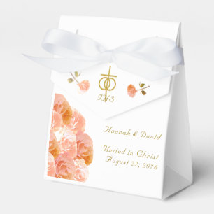 Terracotta Rose Catholic Wedding Favor Box