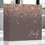 Terracotta Rose Gold Blush Pink Glitter Monogram Binder<br><div class="desc">Terracotta and Rose Gold - Blush Pink Sparkle Glitter Script Monogram Name Binder. This makes the perfect sweet 16 birthday,  wedding,  bridal shower,  anniversary,  baby shower or bachelorette party gift for someone that loves glam luxury and chic styles.</div>