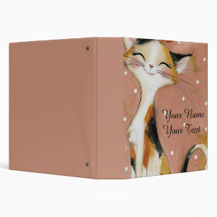 Terracotta Rose Muted Orange Personalized Cat Binder