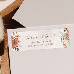 Terracotta Rust Flowers Boho Fall Foliage Wedding<br><div class="desc">Modern bohemian style return address labels featuring watercolor flowers and fall leaves in earthy tones like rust brown,  burnt orange and terracotta. Perfect choice for autumn weddings.</div>