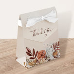 Terracotta Rust Flowers Boho Fall Foliage Wedding Favor Box<br><div class="desc">Modern bohemian style favour box featuring watercolor flowers and fall leaves in earthy tones like rust brown,  burnt orange and terracotta. Perfect choice for autumn weddings.</div>