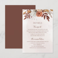 Terracotta Rust Flowers Boho Fall Wedding Details