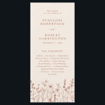 Terracotta Rustic Fall Wildflower Wedding Program<br><div class="desc">Guide your guests through your big day with this rustic terracotta floral wedding program. Featuring delicate fall wildflowers and a clean, elegant layout. Perfect for an outdoor autumn ceremony or a barn wedding celebration.</div>
