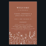 Terracotta Rustic Fall Wildflower Wedding Program<br><div class="desc">Guide your guests through your big day with this rustic terracotta floral wedding program. Featuring delicate fall wildflowers and a clean,  elegant layout. Perfect for an outdoor autumn ceremony or a barn wedding celebration.</div>