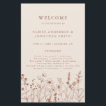 Terracotta Rustic Fall Wildflower Wedding Program<br><div class="desc">Guide your guests through your big day with this rustic terracotta floral wedding program. Featuring delicate fall wildflowers and a clean,  elegant layout. Perfect for an outdoor autumn ceremony or a barn wedding celebration.</div>