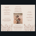 Terracotta Rustic Fall Wildflower Wedding Program<br><div class="desc">Guide your guests through your big day with this rustic terracotta floral wedding tri fold program. Featuring delicate fall wildflowers and a clean,  elegant layout. Perfect for an outdoor autumn ceremony or a barn wedding celebration.</div>