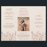 Terracotta Rustic Fall Wildflower Wedding Program<br><div class="desc">Guide your guests through your big day with this rustic terracotta floral wedding tri fold program. Featuring delicate fall wildflowers and a clean,  elegant layout. Perfect for an outdoor autumn ceremony or a barn wedding celebration.</div>