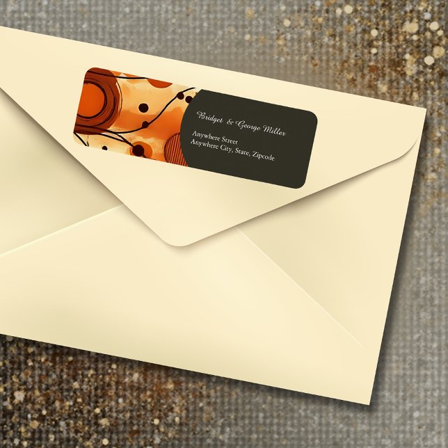 terracotta Rustic Warm abstract Return Address (Creator Uploaded)