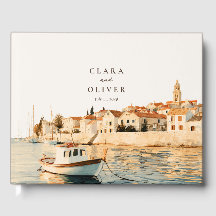 Terracotta Sand Serif Croatian Harbour Wedding