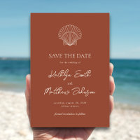 Terracotta Shell Beach Ocean Destination Wedding