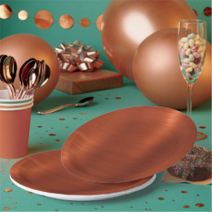 Terracotta Shimmer Ombre Paper Plate