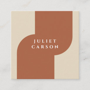 Terracotta Simple Arch Minimaliste Business Card