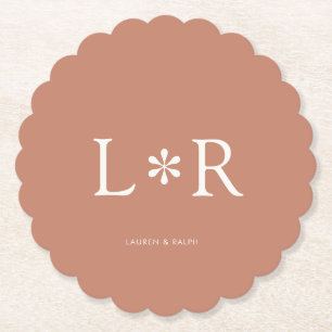 Terracotta   Simple Chic Couple Paper Coaster