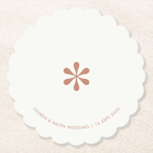 Terracotta   Simple Chic Couple Paper Coaster