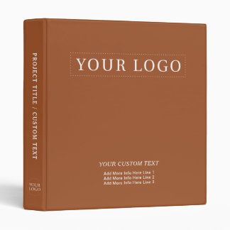Terracotta Simple Minimal Business Logo Promotion Binder