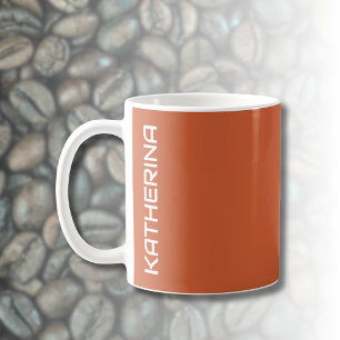 Terracotta Solid Colour Classic Personalized Coffee Mug