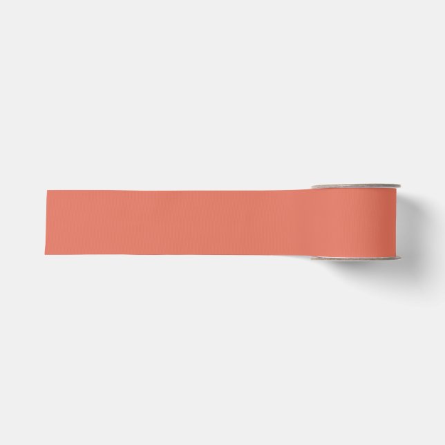 Terracotta Solid Colour Grosgrain Ribbon (Front)