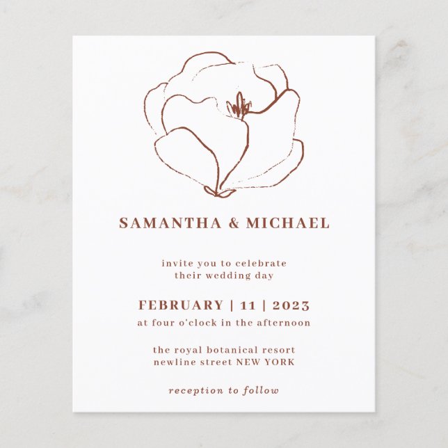 Terracotta Special thank you name date budget Flyer (Front)