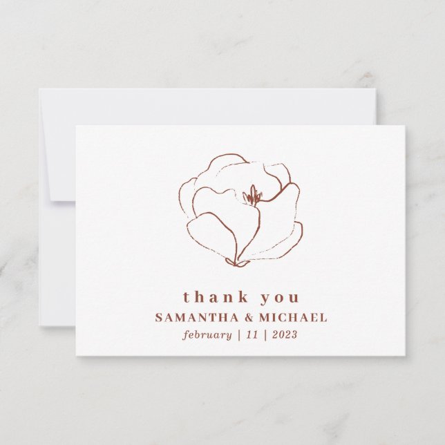 Terracotta Special thank you name date Invitation (Front)
