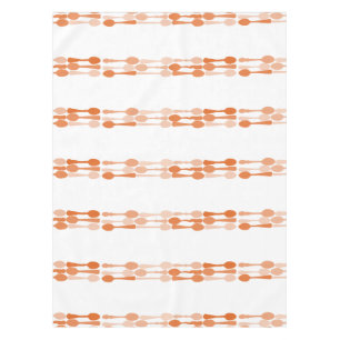 Terracotta Spoon Pattern Custom Colour Background Tablecloth