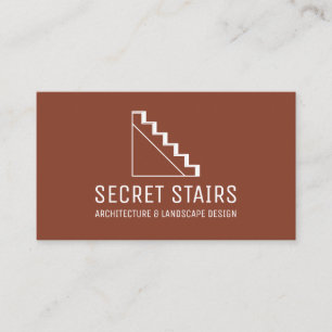 Terracotta Steps Architect Stairs Triangle Ladder Business Card