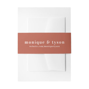 Terracotta Sunrise   Matching Wedding Invitation Belly Band