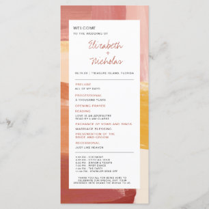 Terracotta Sunrise   Wedding Program
