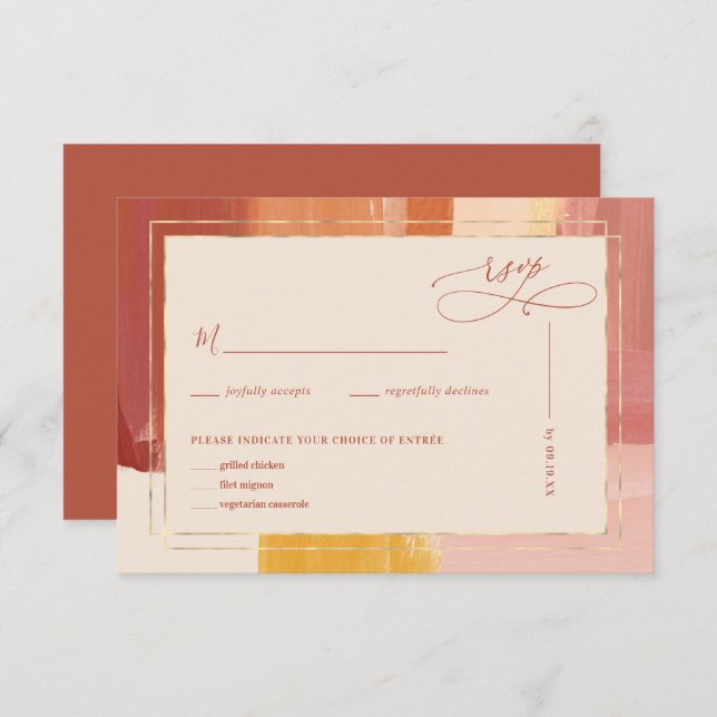 Terracotta Sunrise | Wedding RSVP (Front/Back)
